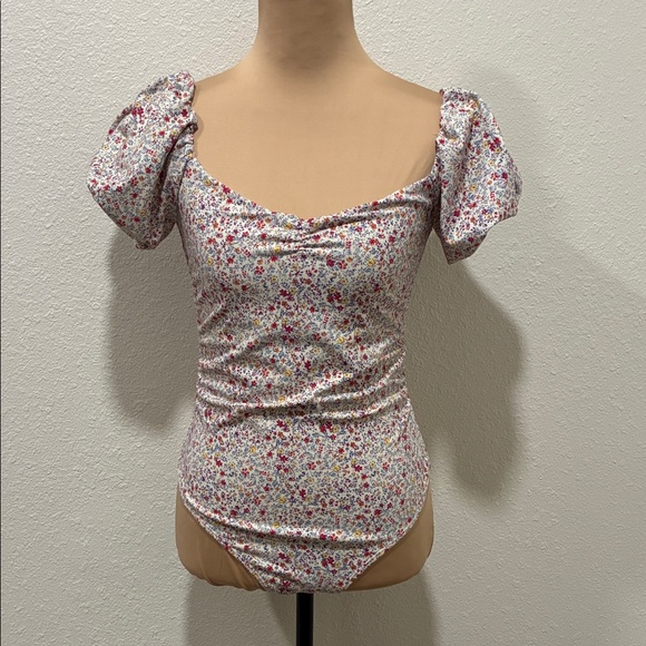 Floral Puff Sleeve Bodysuit - Intimately Free People - Picture 3 of 6